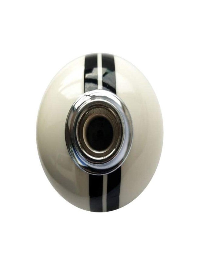 TingAo Gear 6 Speed Round Ball Type R S Shifter for Mustang Shelby GT 500 Cobra Manual Gear Shift Knob Trim Selector Red White Black (White, R on the right) - Image 4