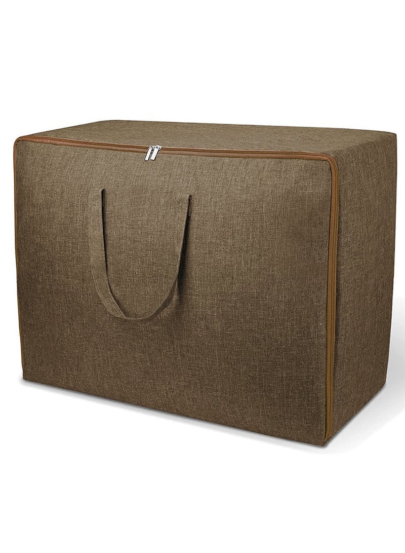 URbazaar Extra Large Storage Bag, Quilt Storage Bag, House Moving bag Cotton Soft Storage Bag, Breathable, Good for Clothes, Bedding Set Organizer - Image 1