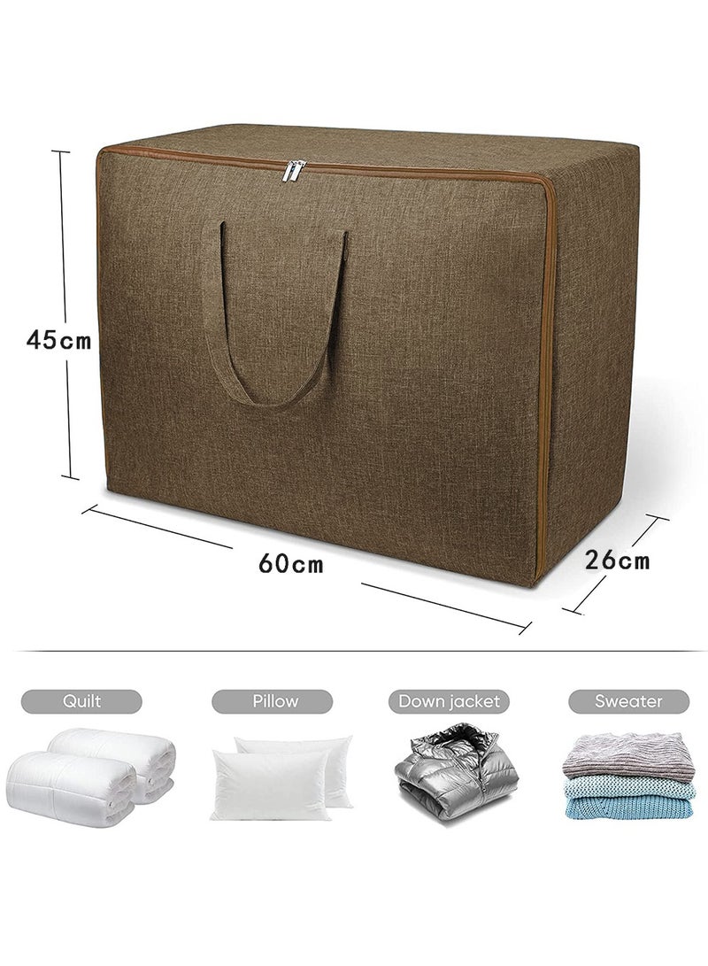 URbazaar Extra Large Storage Bag, Quilt Storage Bag, House Moving bag Cotton Soft Storage Bag, Breathable, Good for Clothes, Bedding Set Organizer - Image 4