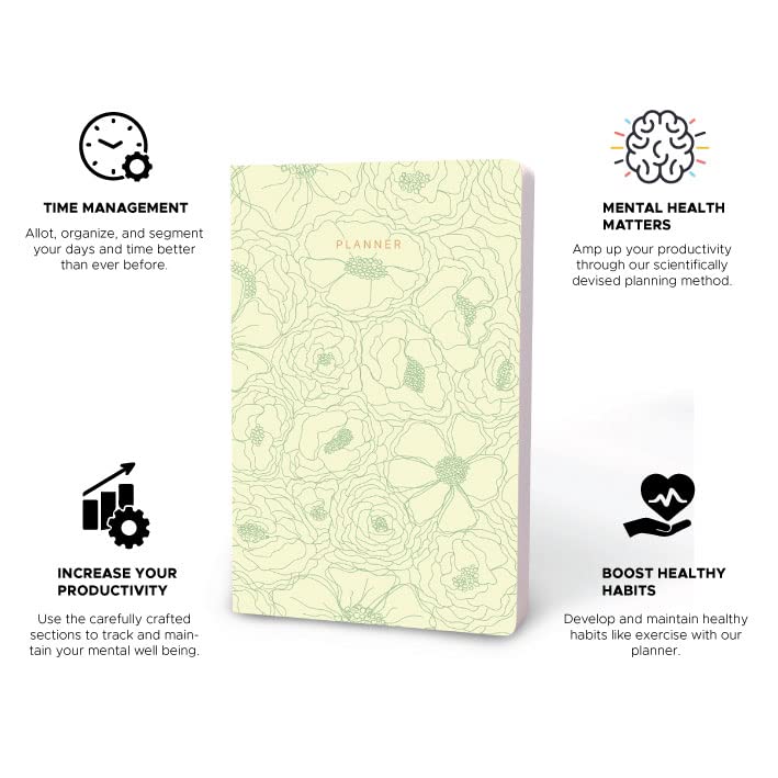 FACTOR NOTES Undated Planner: 12 Months Ultimate organizer | Monthly & Weekly Layouts | Schedule Appointments | Weekly Habit Trackers | Goal Setting | Free Stickers (Charming Lush) - Image 2