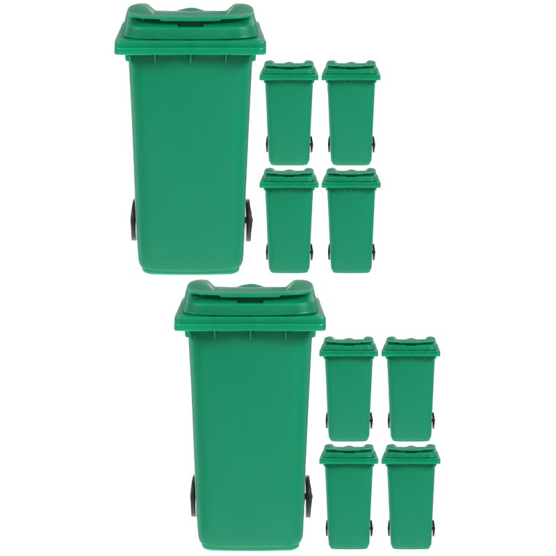 10 pcs Multi-functional Desktop Trash Can Small Trash Bin Desktop Organizer Storage Holder - Image 1