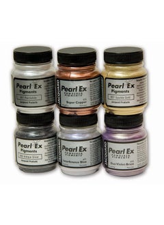 Jacquard Pearl Ex Powdered Pigments 6 Color Set Versatile Nontoxic Metallic Pearlescent Colors For Resin Art Crafts And More  - Image 1
