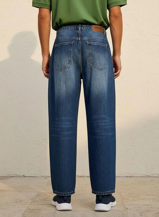 Splash FAV BLUE Denim Baggy Fit Mid-Rise Jeans for Men | Best Price UAE