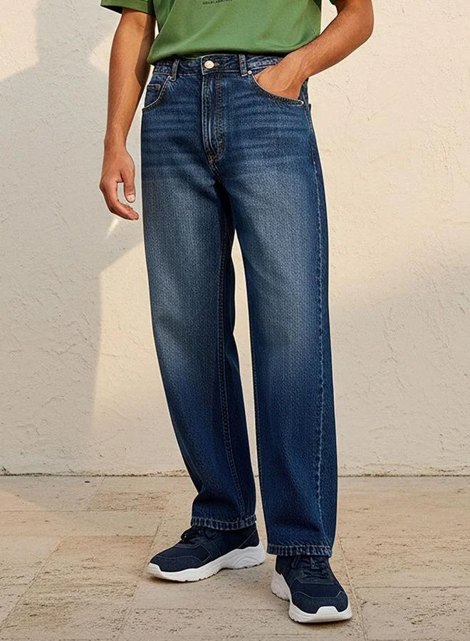 Denim Baggy Fit Mid-Rise Jeans