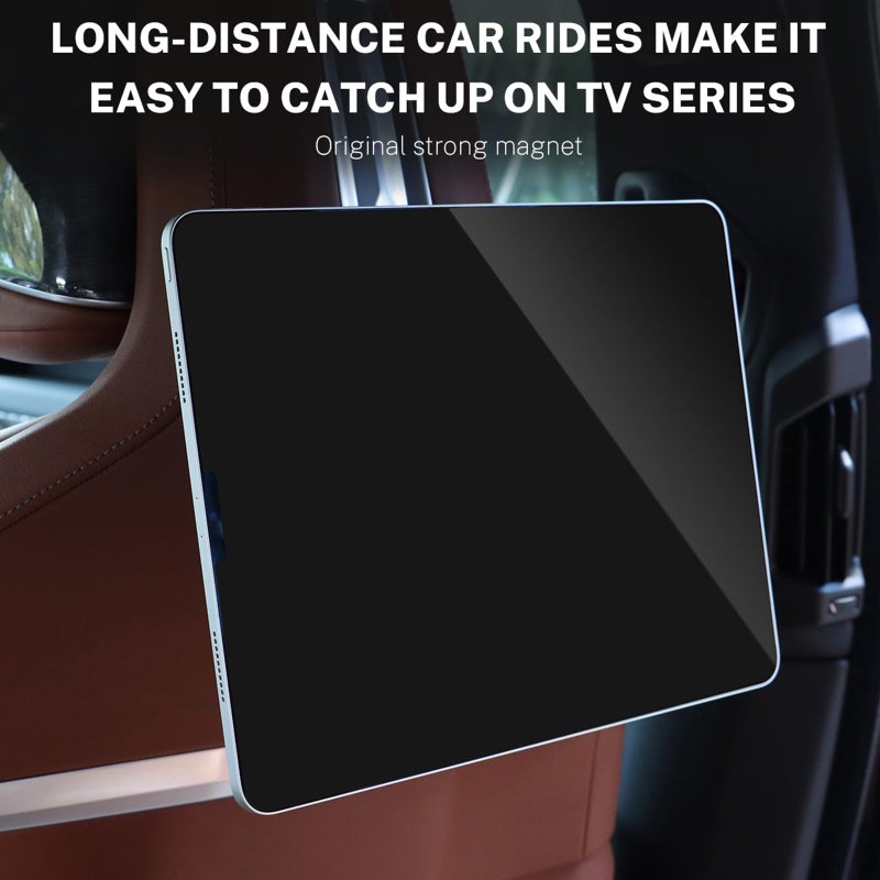 KUNGKIC for Car Headrest Tablet Holder for BMW X3 X5 X6 I20 G05 G06 G45 G60 G61 G70 Adjustable Tablet Car Mount for Back Seat Road Trip Essentials Black (Magnetic) - Image 4