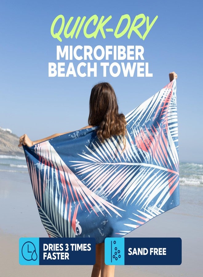 SUN NINJA Microfiber Beach Towel - Sand Free, Quick Dry, Lightweight & Compact for Beach, Pool, Yoga and Camping - 63x32 inch Super Absorbent, Large Sand Free Swim Towels for Adults and Kids - Image 2