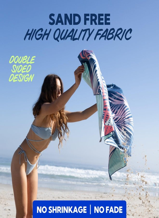 SUN NINJA Microfiber Beach Towel - Sand Free, Quick Dry, Lightweight & Compact for Beach, Pool, Yoga and Camping - 63x32 inch Super Absorbent, Large Sand Free Swim Towels for Adults and Kids - Image 5