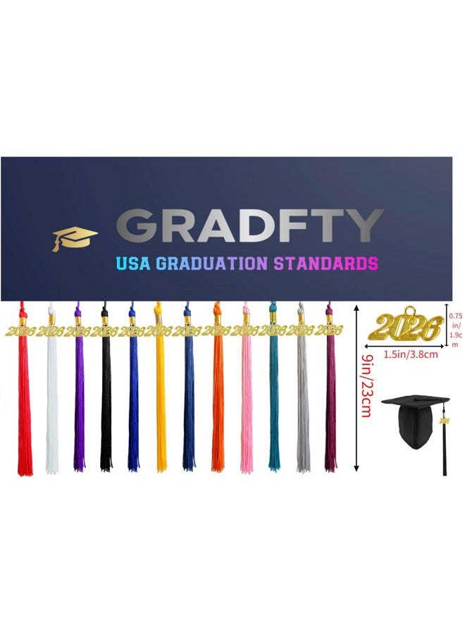 GRADFTY 2026 Tassel Graduation,Black Tassel 2026 for Grad Cap and Graduation Ceremony Accessory Decoration - Image 4