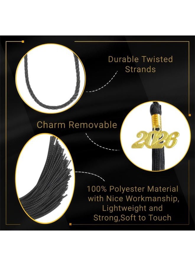 GRADFTY 2026 Tassel Graduation,Black Tassel 2026 for Grad Cap and Graduation Ceremony Accessory Decoration - Image 2