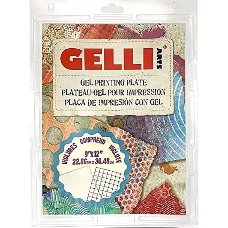 Gelli Arts لوحة طباعة جل جيللي - 9" × 12" لوحة طباعة جل قابلة لإعادة الاستخدام، مستلزمات الطباعة، الطباعة الأحادية في المنزل، الفنون والحرف - Image 1