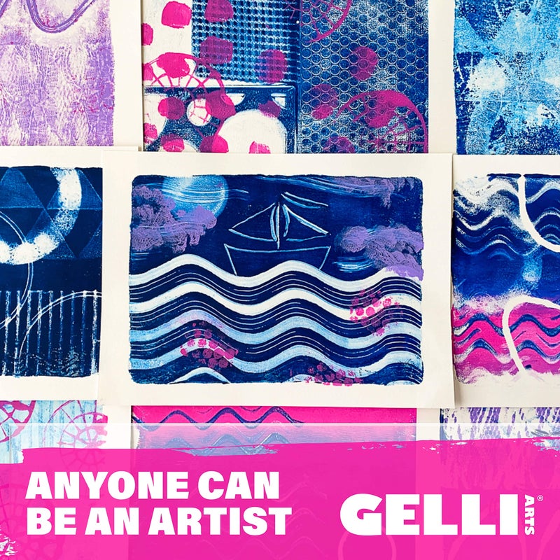 Gelli Arts لوحة طباعة جل جيللي - 9" × 12" لوحة طباعة جل قابلة لإعادة الاستخدام، مستلزمات الطباعة، الطباعة الأحادية في المنزل، الفنون والحرف - Image 2