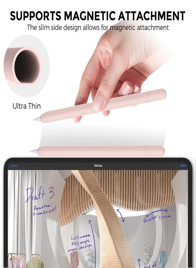 أهاستايل جراب سيليكون من AhaStyle لقلم Apple Pencil (USB-C) 2023، غطاء واقٍ فائق النحافة، جراب قلم Apple Pencil، قبضة مانعة للانزلاق، متوافق مع قلم Apple Pencil USB C (وردي) - Image 3