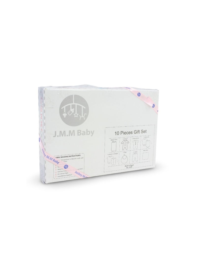 Baby Girls Gift Clothes Box – Off-White with Ice Cream Print 0-3m (10Pcs) - Image 2