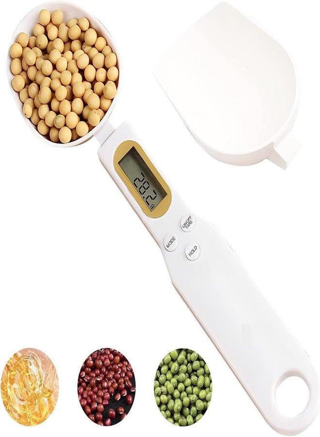 OBEST Digital Spoon Scale, Electronic Measuring Spoon with 2 Replaceable Spoons, Food Coffee Weigh Scale, Kitchen Scales with LCD Display, High Precision for Home 500/0.1g, Digital Food Spoon Scale - Image 1