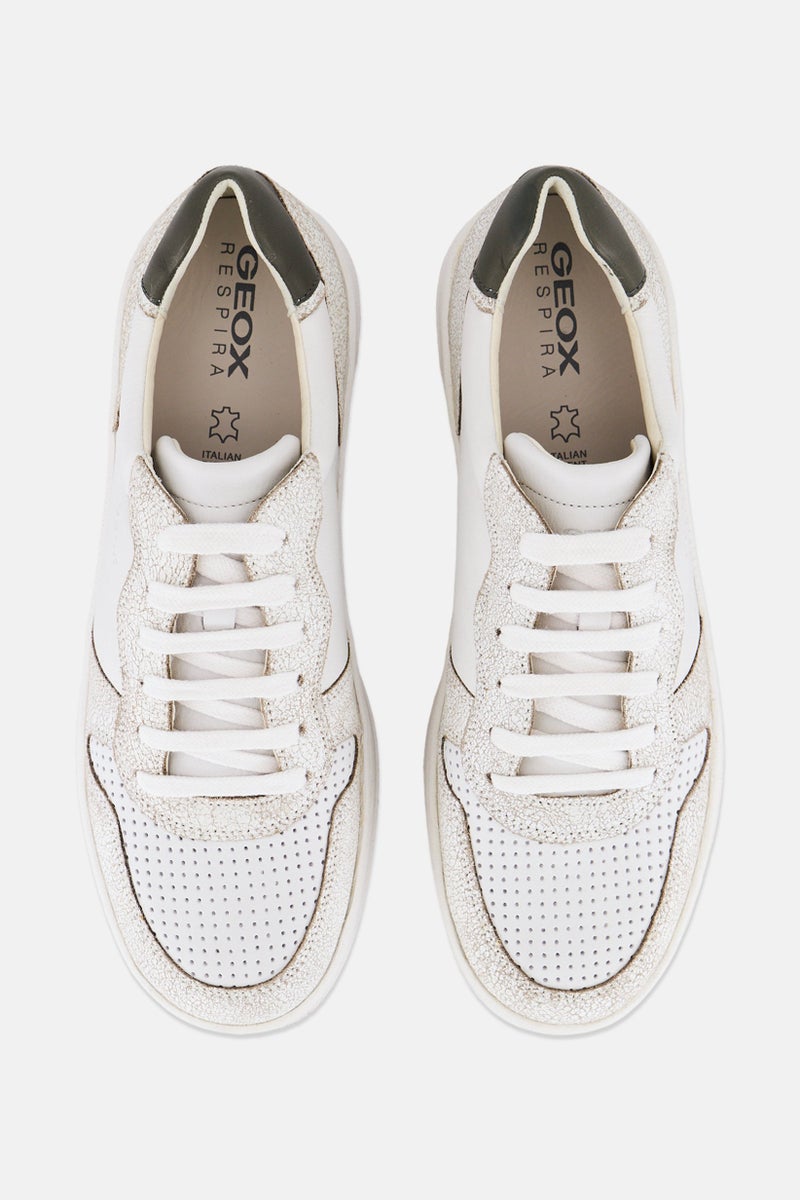 GEOX Men Lace Up Casual Shoes, White  - Image 3