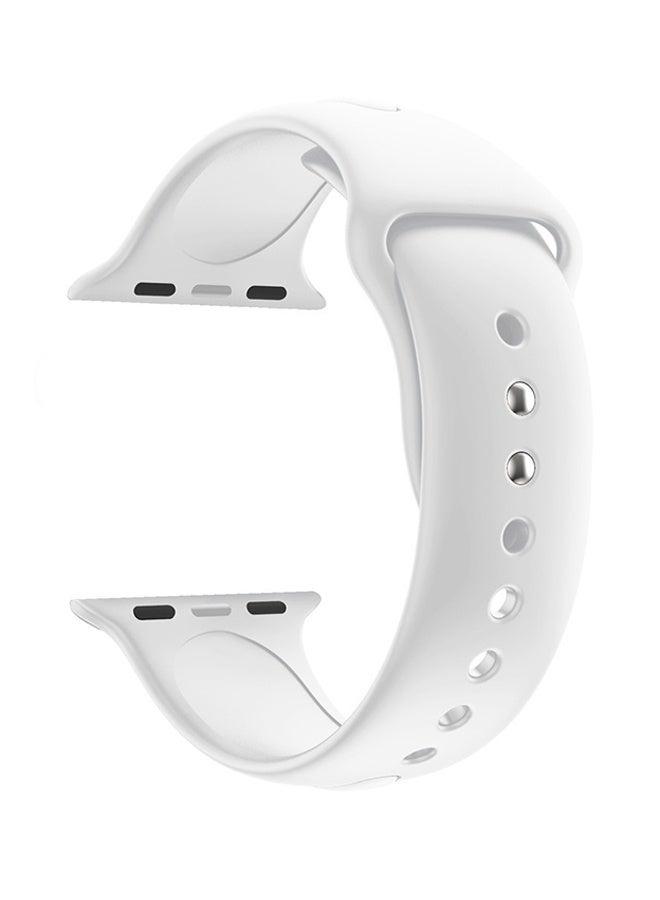 Beauenty Replacement Band Strap For Apple Watch Series 42-44mm White - Image 1