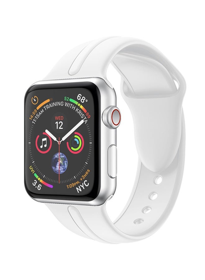 Beauenty Replacement Band Strap For Apple Watch Series 42-44mm White - Image 4