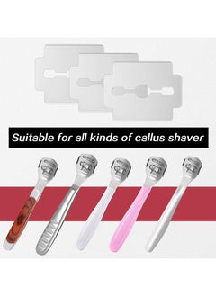 SANMUGEED 100 Pieces Callus Shaver Blades Corn Plane Blades Replacement Blades for Foot Care and Pedicure Tools  - Image 2