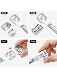 SANMUGEED 100 Pieces Callus Shaver Blades Corn Plane Blades Replacement Blades for Foot Care and Pedicure Tools  - Image 3