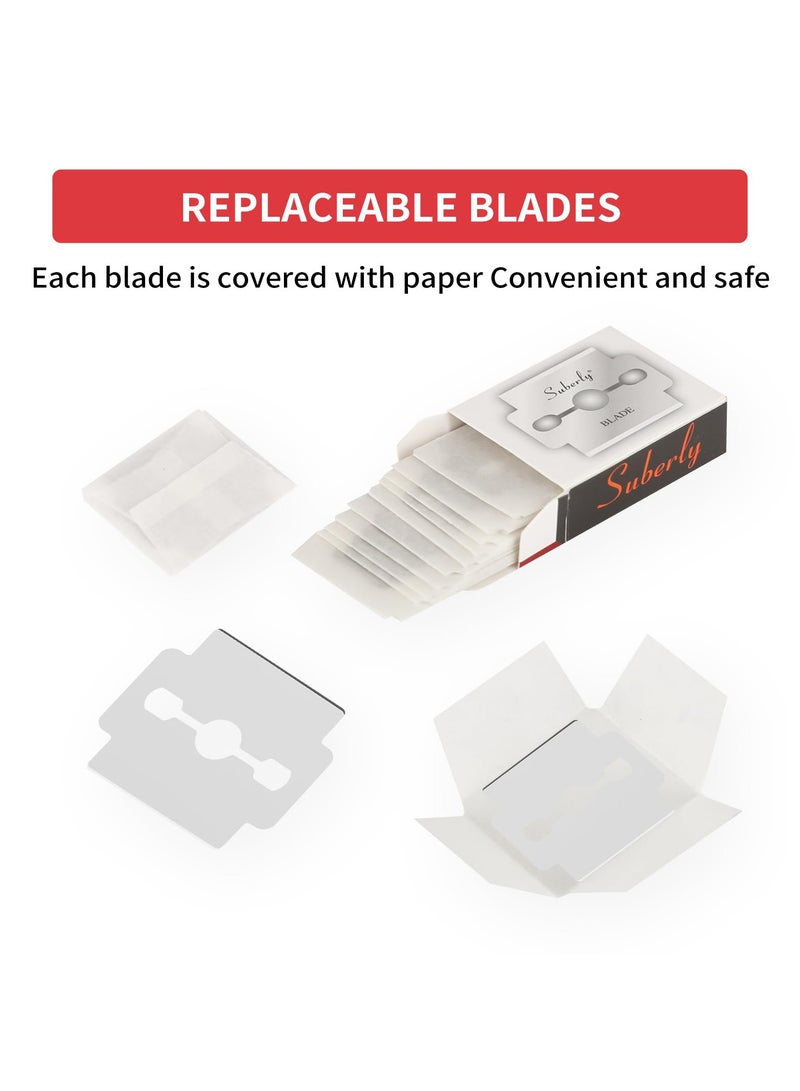 SANMUGEED 100 Pieces Callus Shaver Replacement Blades Corn Plane Stainless Steel Blades for Removing Callus Foot Care and Pedicure Tools - Image 2