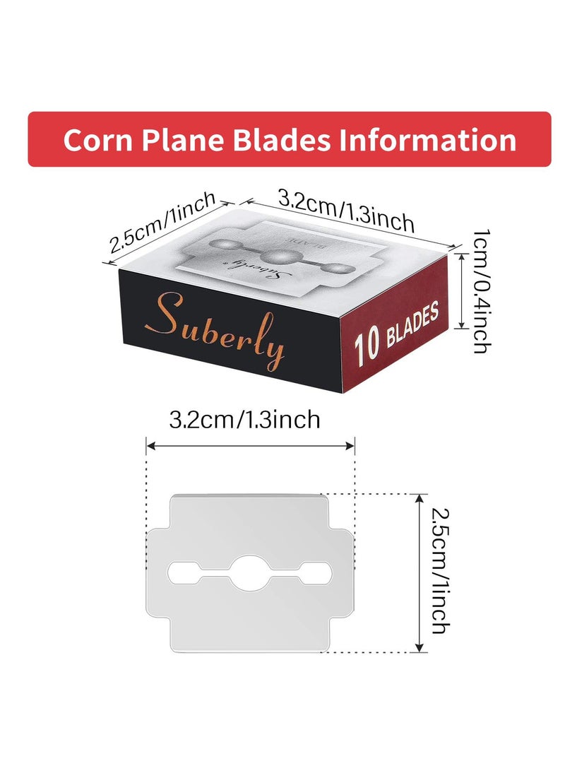 SANMUGEED 100 Pieces Callus Shaver Replacement Blades Corn Plane Stainless Steel Blades for Removing Callus Foot Care and Pedicure Tools - Image 3