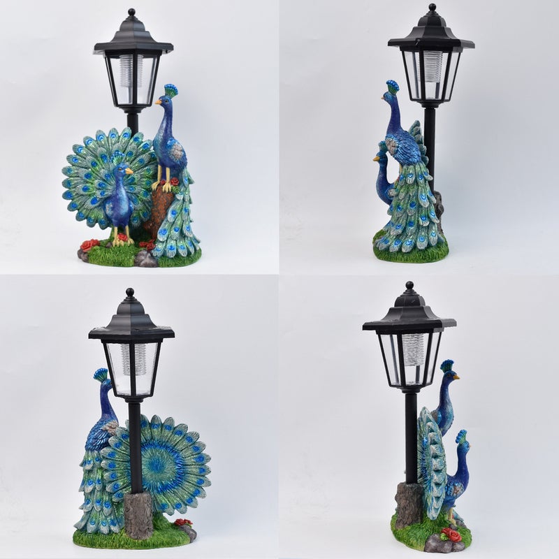 Garden Couple Peacock Solar Outdoor Light for Home Decor Park Greening Landscape Sculpture Lamp - Image 4