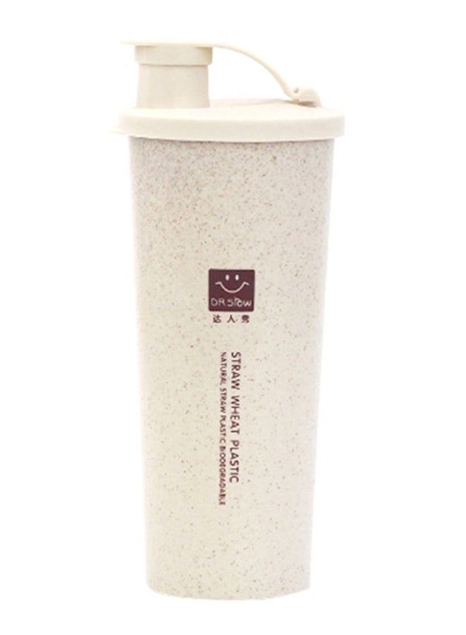 زجاجة ماء هزازة لبودرة البروتين باللون البيج - Image 1