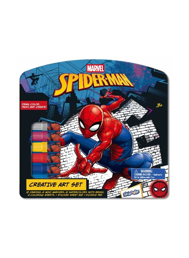 ديزني Marvel Spiderman 50+ Creative Art Set | Draw, Color, Paint & Create | Coloring Activity Kit | Ideal For Gifting | Age 3+