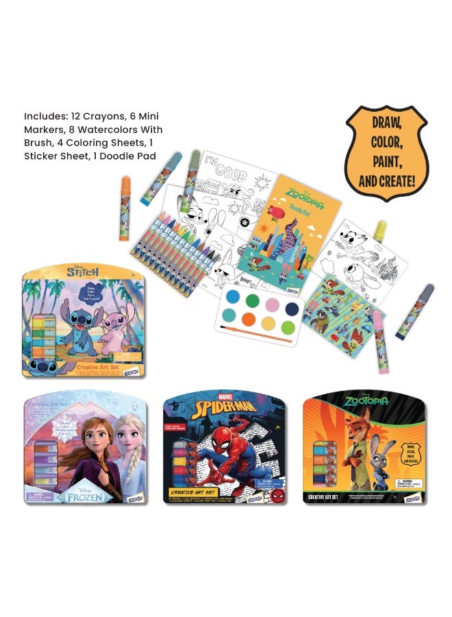 Disney Marvel Spiderman 50+ Creative Art Set | Draw, Color, Paint & Create | Coloring Activity Kit | Ideal For Gifting | Age 3+ - Image 2