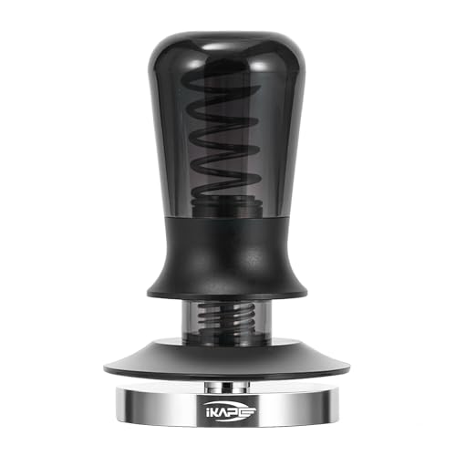 IKAPE 53mm SemiTransparent Coffee Tamper for Espresso Spring Calibrated with Threaded Premium Stainless Steel Base Suitable for 54mm Breville Bottomless PortafiltersNew Upgrade - Image 1