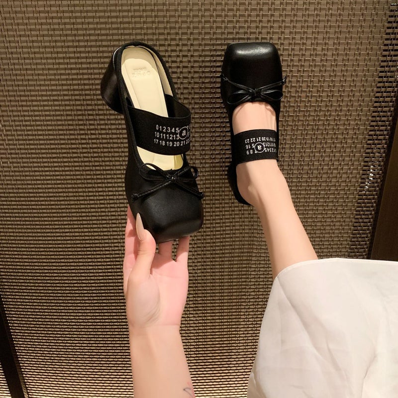 Women's Wide Fit Square Toe Chunky Heel Sandals - Image 2