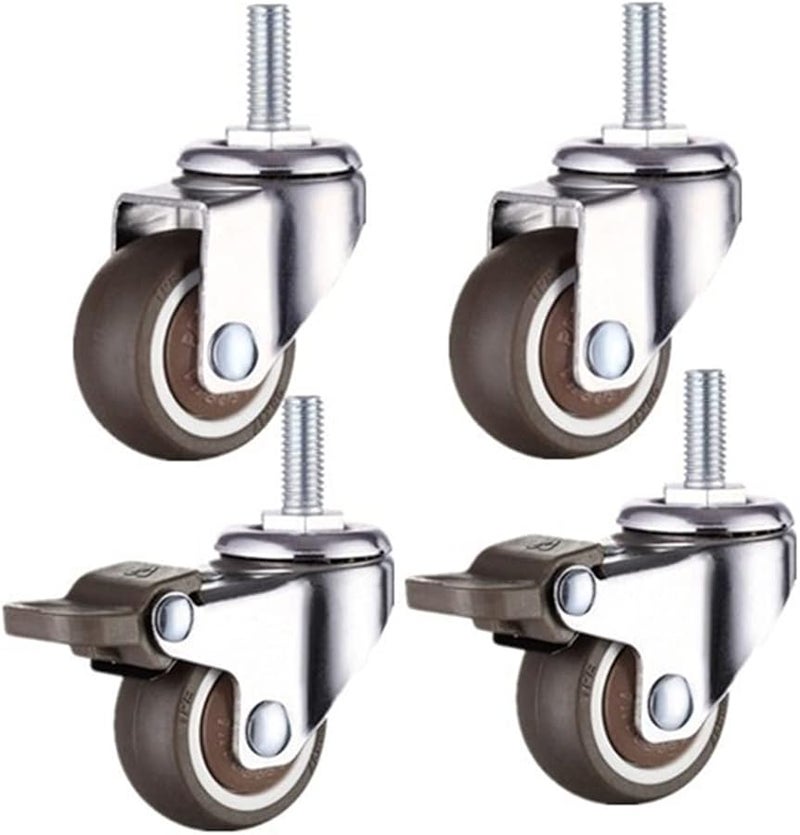 4Pcs 1 Inch Rubber Silent Screw Non Scratch Floor Furniture Casters Single Load 11kg Color A - Image 3