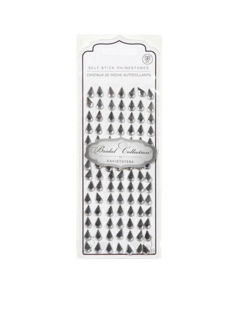 David Tutera - Rhinestones Adhesive Teardrop Silver Clear - Image 1
