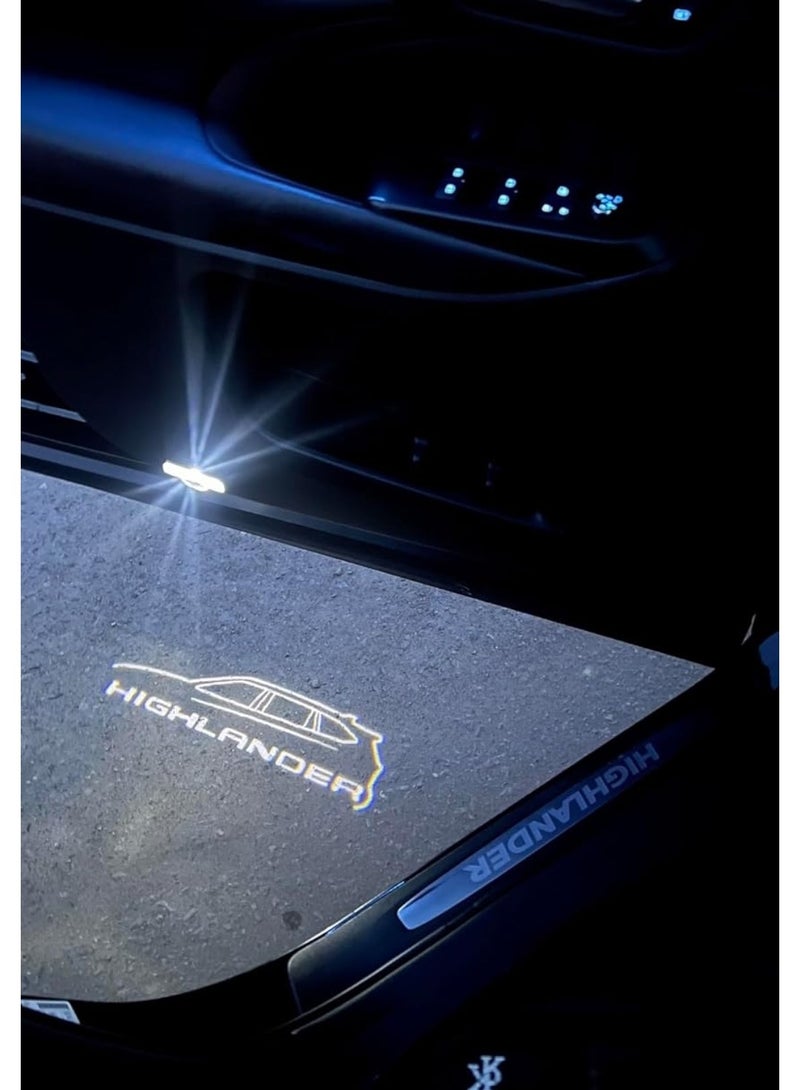 Vierex For Toyota Highlander 2007-2022 Car Led Door Welcome Projector Light Ghost Shadow Bright Emblem Logo Highlander Accessories - Image 2