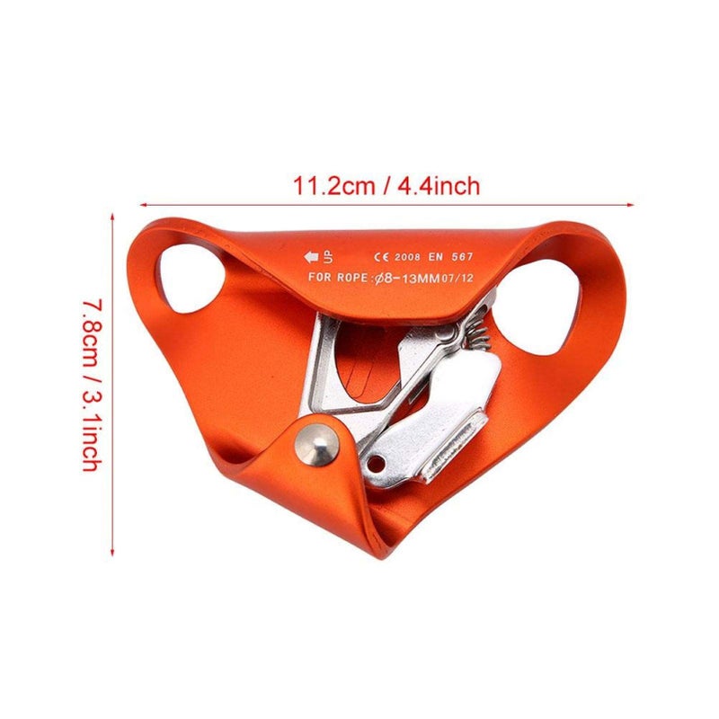 Orange Climbing Ascender Fall Arrest Safety Gear Aeronautical Aluminum Riser - Image 3