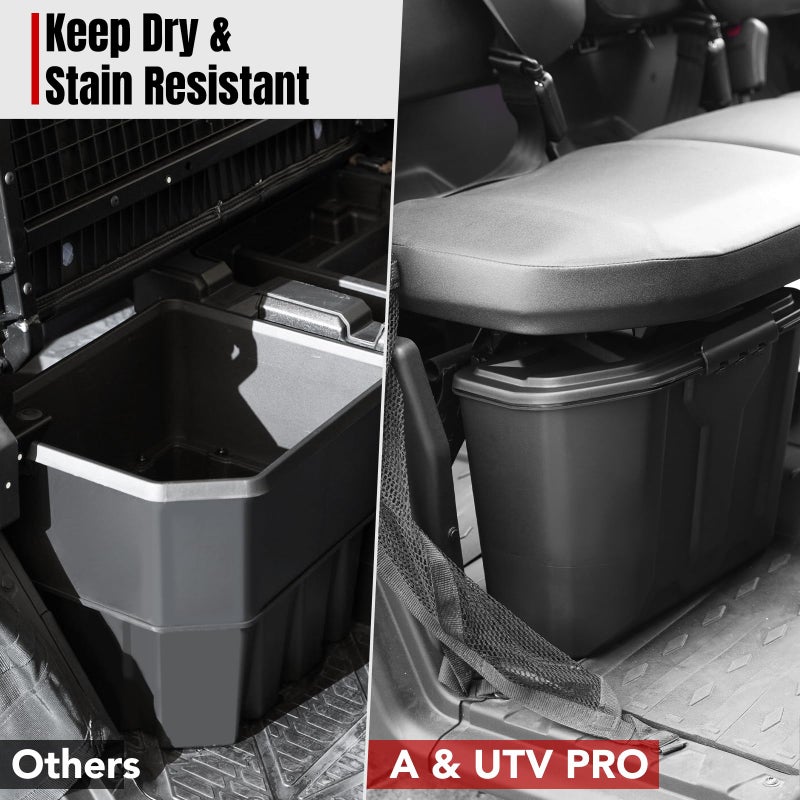 A & UTV PRO Under Seat Storage Bin for Can Am Defender, Under Seat Waterproof Storage Box Accessories for Can Am Defender Max HD10 HD9 HD8 HD5 2016-2025, Replace #715003314 - Image 4