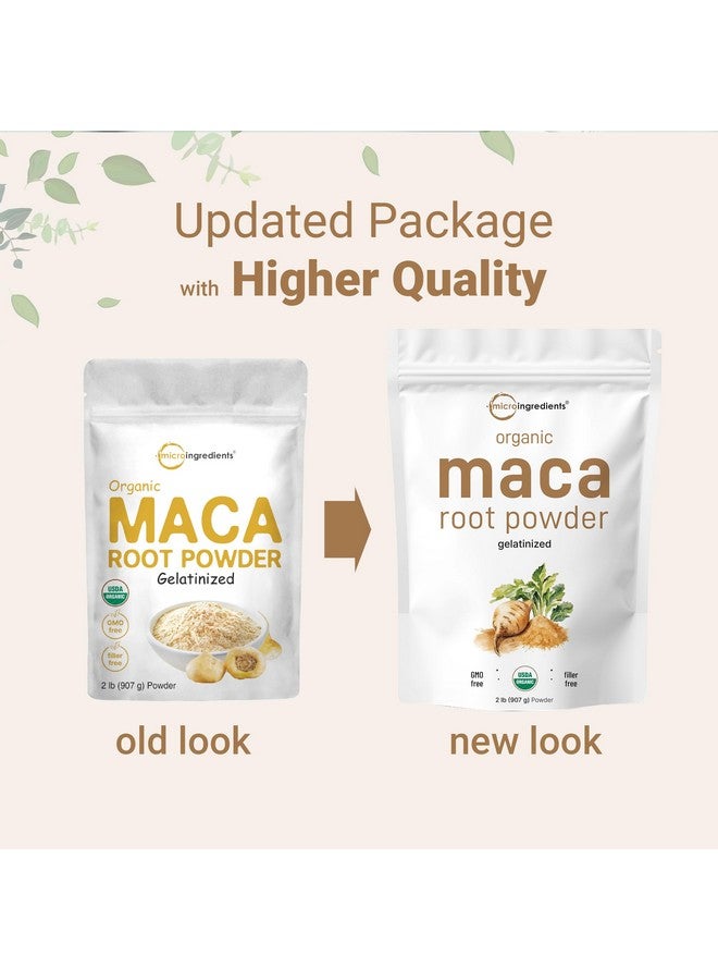 Micro Ingredients Organic Maca Root Powder, 2 Pound, Gelatinized for Better Absorption, Rich in Antioxidants, Help Energy, Stamina, Endurance, Strength and Immune System, No GMOs, Vegan Friendly and Peru Origin - Image 3