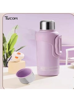 TYCOM Thermal Insulated Water Bottle 1000 ML 316 Stainless Steel Double Wall Vacuum insulated Water Bottles for Hot Cold Water Gym Bottle Flask Bottle Side Handle  - Image 2