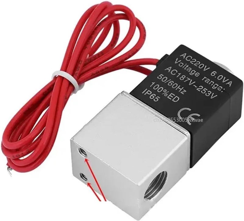 صمام ملف لولبي هوائي 2V025-1/4 ثنائي الاتجاه مغلق عادة DC12V DC24V AC110 AC220 للتحكم في اتجاه الهواء واستجابة حساسة مغناطيسية للغاز (4 مم، DC 12V) - Image 5