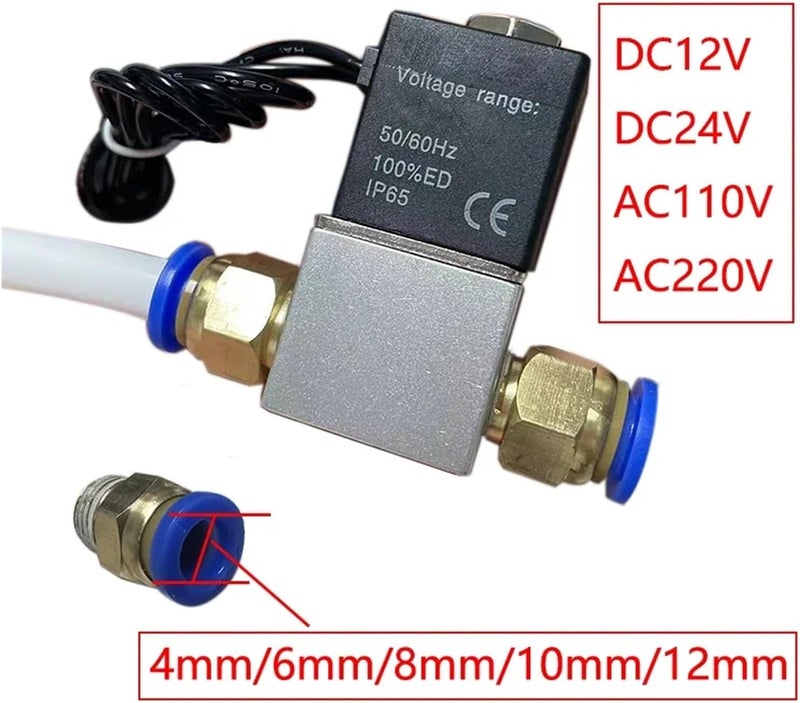 صمام ملف لولبي هوائي 2V025-1/4 ثنائي الاتجاه مغلق عادة DC12V DC24V AC110 AC220 للتحكم في اتجاه الهواء واستجابة حساسة مغناطيسية للغاز (4 مم، DC 12V) - Image 3
