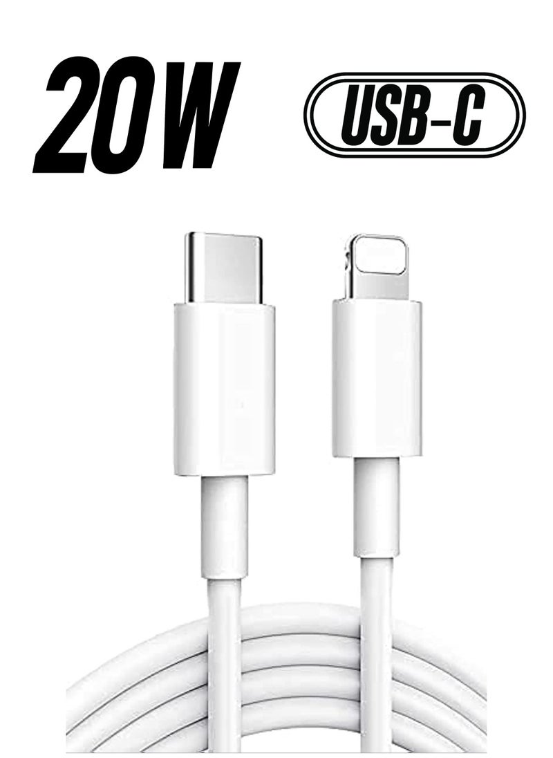 ELTRAZONE - 20W Fast Charging Compaible For iphone 12 mini/12/12 Pro/13/13 pro/13 promax/13mini,Type C to Lightning Cable[MFi Certified] USB C to Apple PD Cable Fast Charger, iPad, Macbook (White 1M) - Image 1