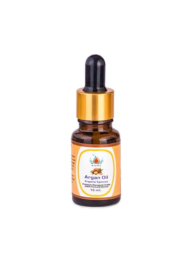 KUNJ Argan Oil (Argania spinosa) 10ML - 100% Pure & Natural Undiluted Therapeutic Grade, Cold Pressed, For Hair Growth, Hair Fall Control & Skin Hydration - Image 1