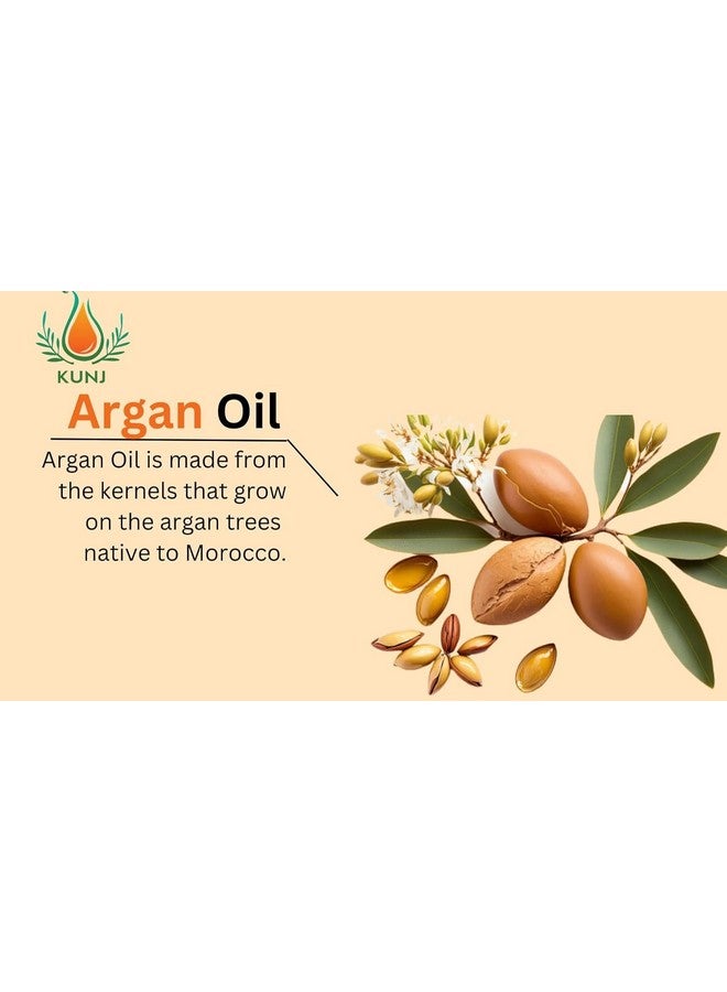 KUNJ Argan Oil (Argania spinosa) 10ML - 100% Pure & Natural Undiluted Therapeutic Grade, Cold Pressed, For Hair Growth, Hair Fall Control & Skin Hydration - Image 3