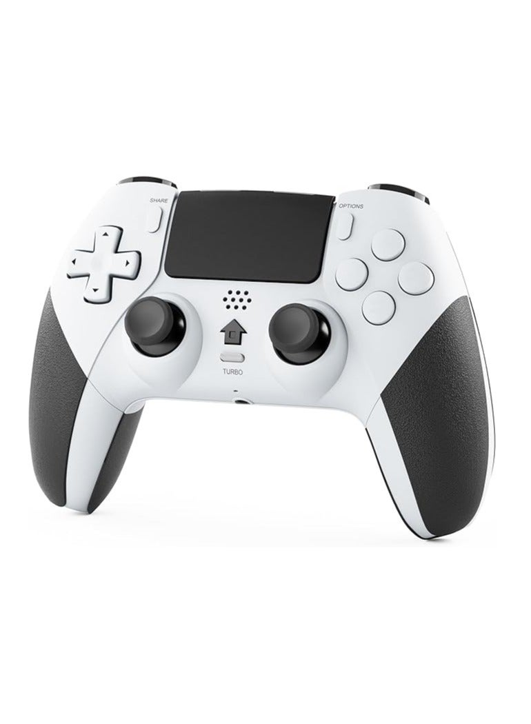 متحكم لجهاز PS4، متحكم لاسلكي لـ PS4/PS4 Pro/PS4 Slim، جهاز تحكم بلوتوث مع زراين قابلين للبرمجة، اهتزاز مزدوج، وضع التوربو، استشعار 6 محاور، منفذ صوت، لمسة. - Image 1