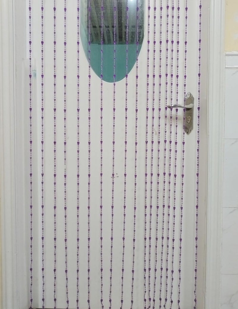 ave split Beaded Curtain Doorways Acrylic Hanging Door Beads String Curtains Tassel Room Divider Screen Decor for Doorway Window Living Room Wedding (042 Purple, 39 inch x 78.7 inch) - Image 4
