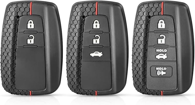 7Cylinder Silicone Key Fob Cover Compatible with Toyota - 2 Pcs for Various Models - Image 3