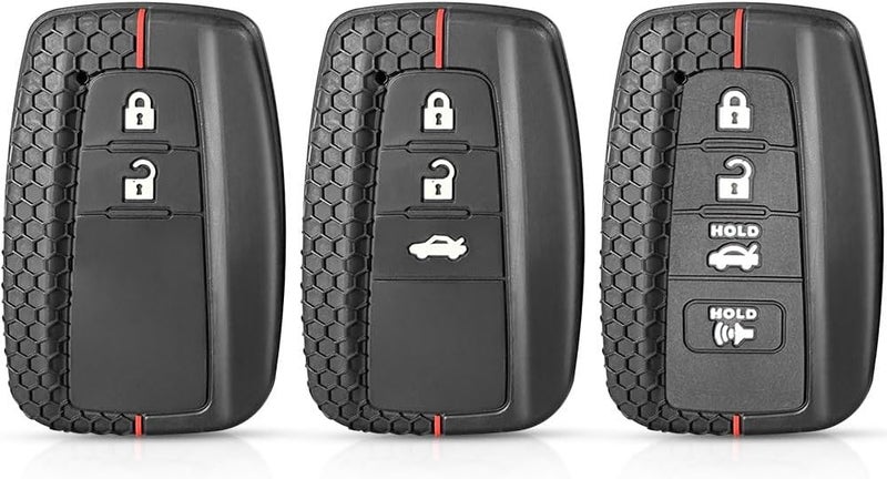 7Cylinder Silicone Key Fob Cover Compatible with Toyota - 2 Pcs for Various Models - Image 2