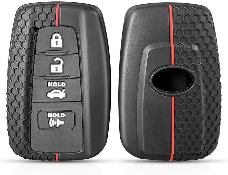 7Cylinder Silicone Key Fob Cover Compatible with Toyota - 2 Pcs for Various Models - Image 1