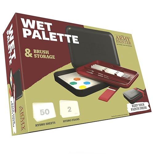The Army Painter Wet Palette for Acrylic Paint Incl 50 Hydro Sheets 2 Hydro Foams Paint Brush Storage for Miniature Painting DND Warhammer - Image 1
