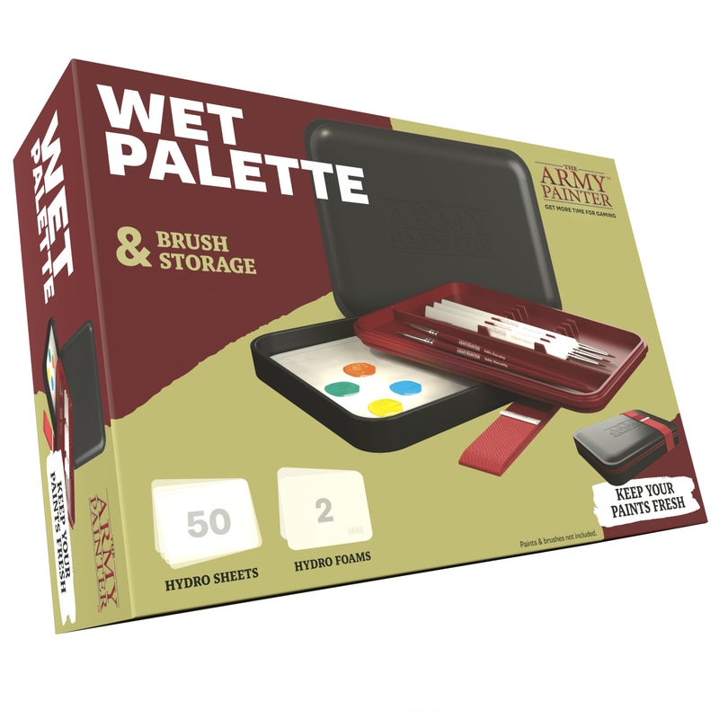 The Army Painter Wet Palette for Acrylic Paint Incl 50 Hydro Sheets 2 Hydro Foams Paint Brush Storage for Miniature Painting DND Warhammer - Image 2